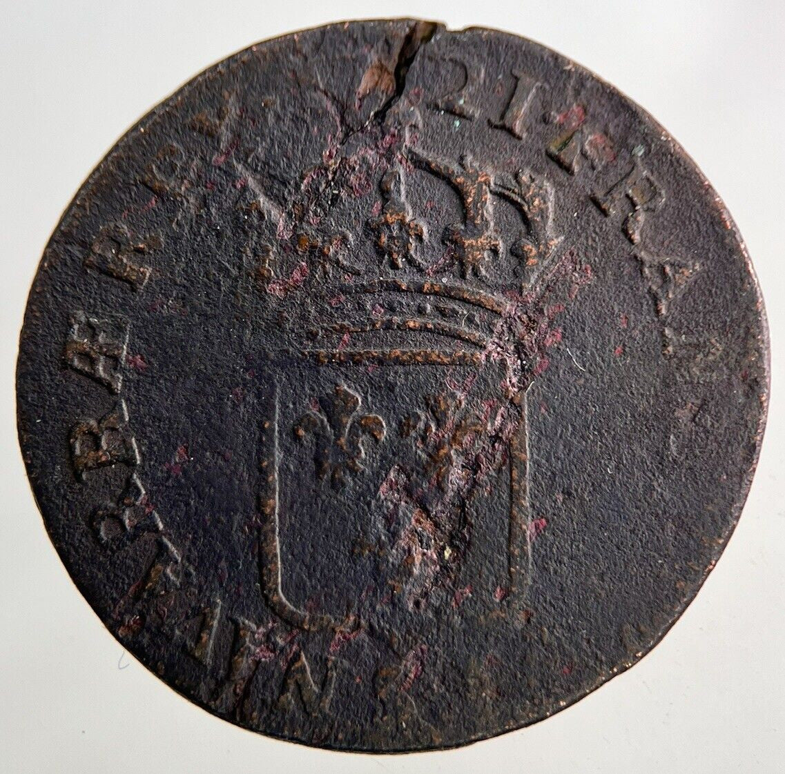 1721 France 1/2 Half Sol Coin | Collectable Grade