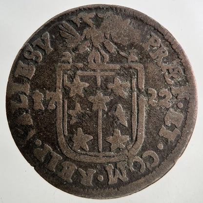 1722 Switzerland Swiss 1 Batzen Coin | Collectable Grade