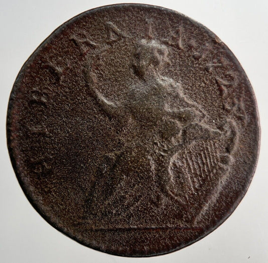 1723 Irish Hibernia Half-Penny Coin | Collectable Grade