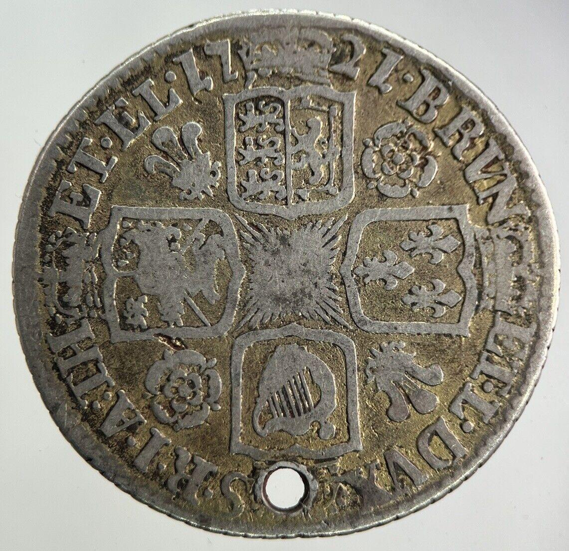 1721 George I 1st Shilling Silver Coin | Fine Collectable Grade