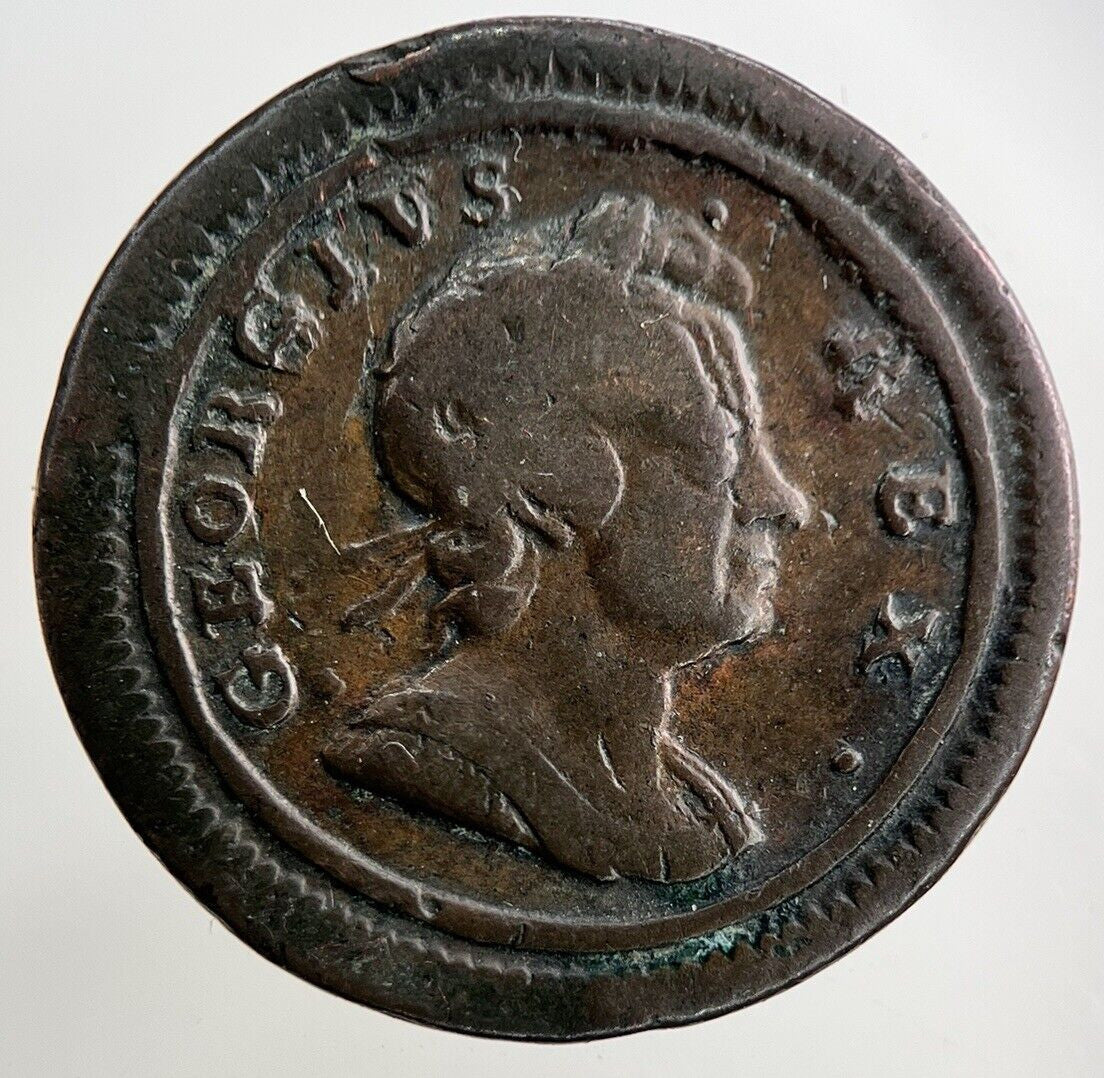 1721 George I 1st Farthing Coin | Fine Collectable Grade