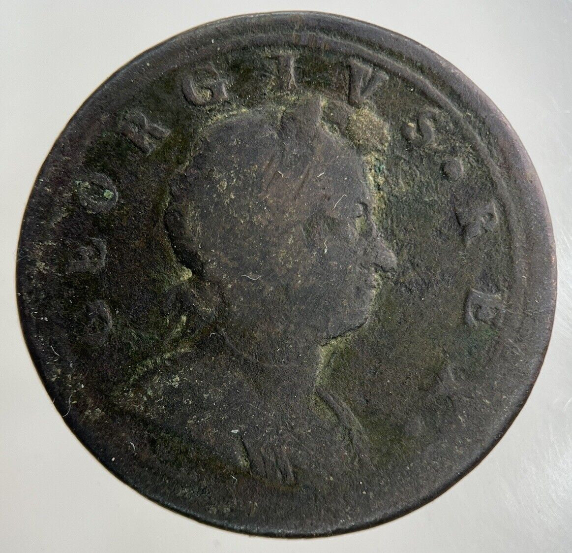 1722 George I 1st Half-Penny Coin | Fine Collectable Grade