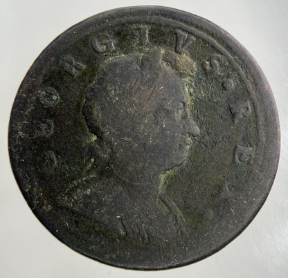 1722 George I 1st Half-Penny Coin | Fine Collectable Grade