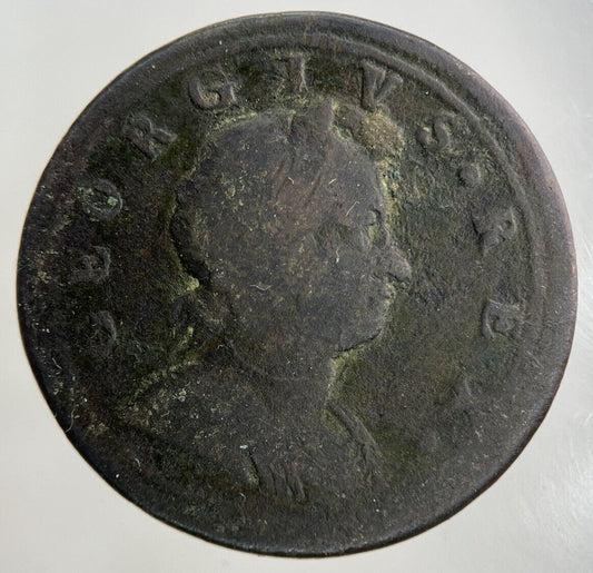 1722 George I 1st Half-Penny Coin | Fine Collectable Grade