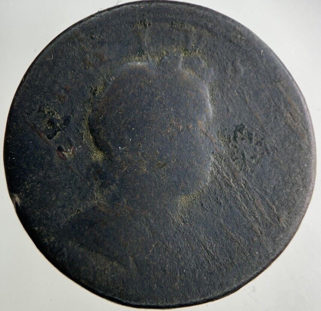 1720 George I 1st Half-Penny Coin | Fair Grade