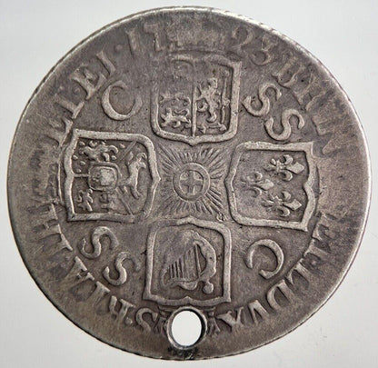 1723 George I Scarce SSC Shilling Silver Coin | Collectable Grade | a5985