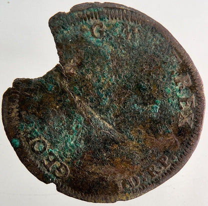 1727 Germany George II & Caroline Nuremberg Token Coin | Fair Grade