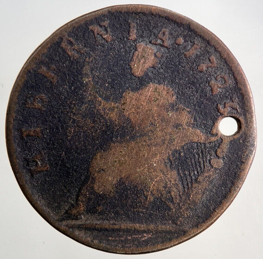 1723 Irish Hibernia Half-Penny Coin | Collectable Grade