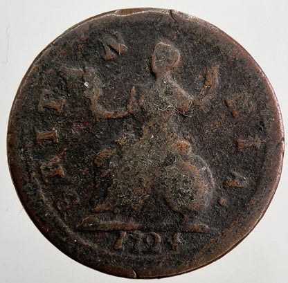 1724 George I 1st Farthing Coin | Collectable Grade | a6047
