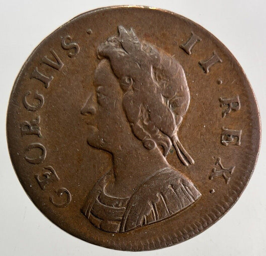 1730 George II 2nd Farthing Coin | Very High Grade