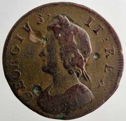 1730 George II 2nd Farthing Coin | Fine Collectable Grade | a9243