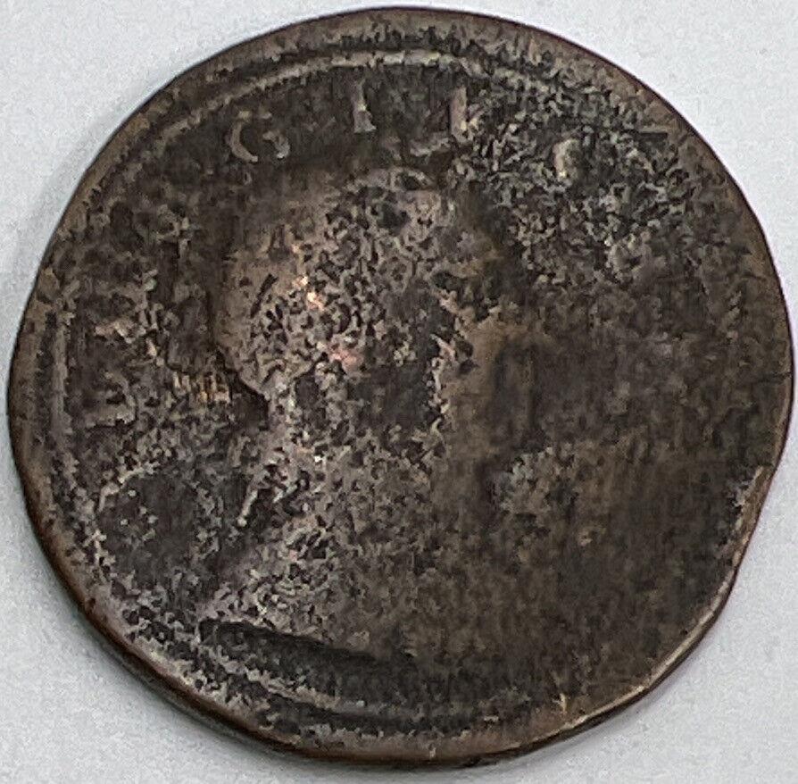 1724 Britannia Half Penny | British Copper Coin | George I | Fair Grade | a234