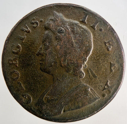 1734 George II 2nd Half-Penny Coin | Fine Collectable Grade