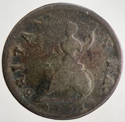 1733 George II 2nd Farthing Coin | Collectable Grade | a7620