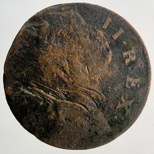 1734 George II 2nd Farthing Coin | Fair Grade