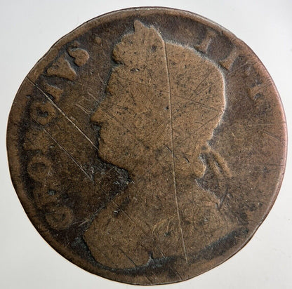 1734 George II 2nd Half-Penny Coin | Collectable Grade