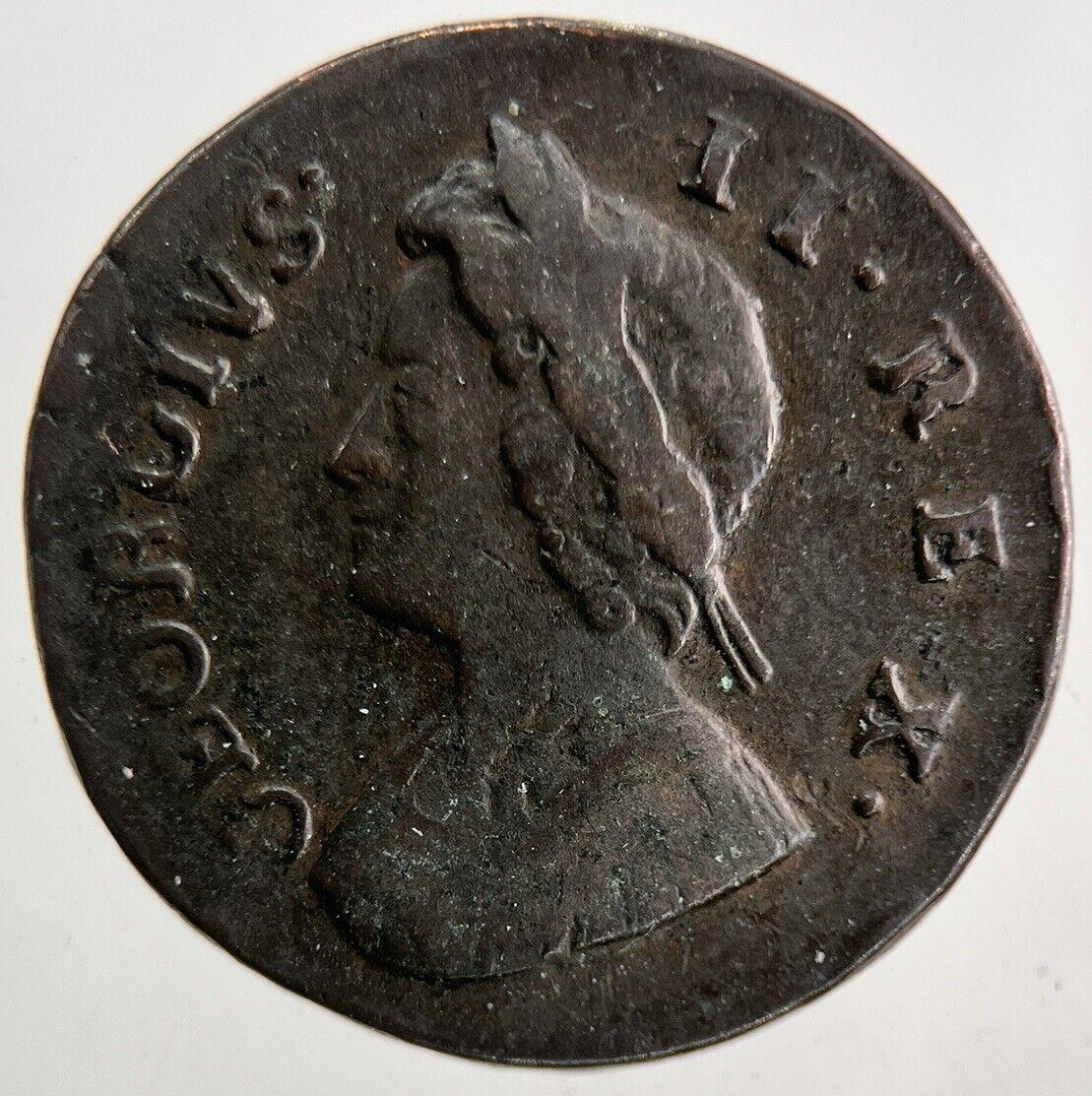1735 George II 2nd Farthing Coin | Very High Grade