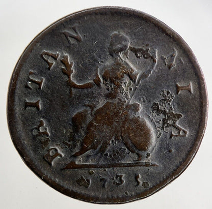 1735 George II 2nd Farthing Coin | Fine Collectable Grade