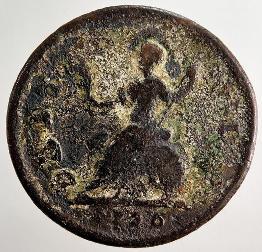 1736 George II 2nd Farthing Coin | Collectable Grade