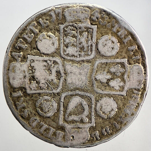 1743 George II Shilling Silver Coin | Collectable Grade | a5976