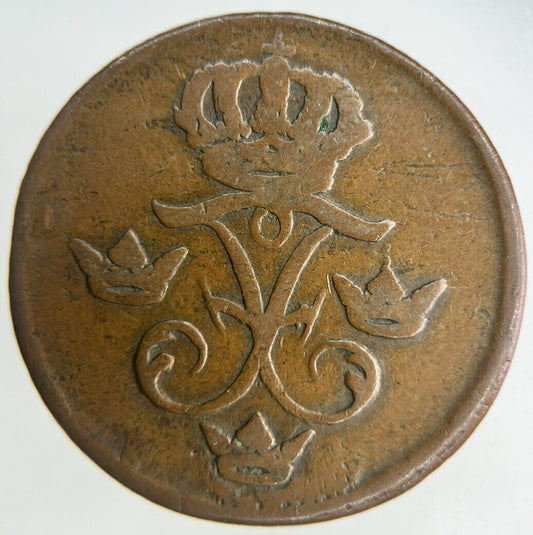 1738 Sweden 1 Ore Coin | Fine Collectable Grade