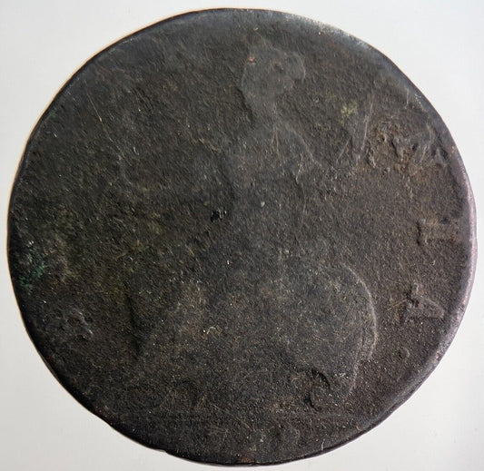 1742 George II 2nd Half-Penny Coin | Worn Grade | a2520