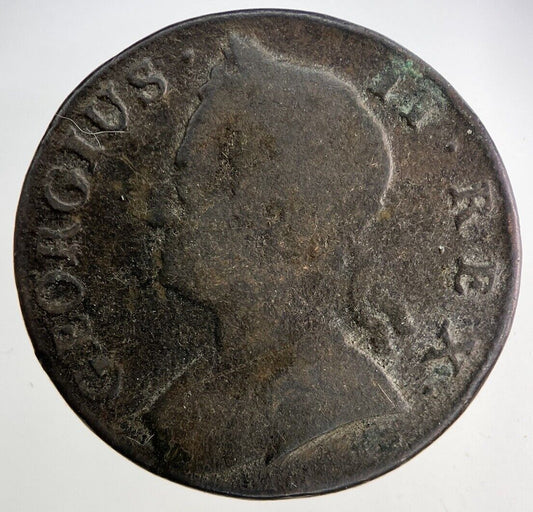 1743 George II 2nd Half-Penny Coin | Collectable Grade