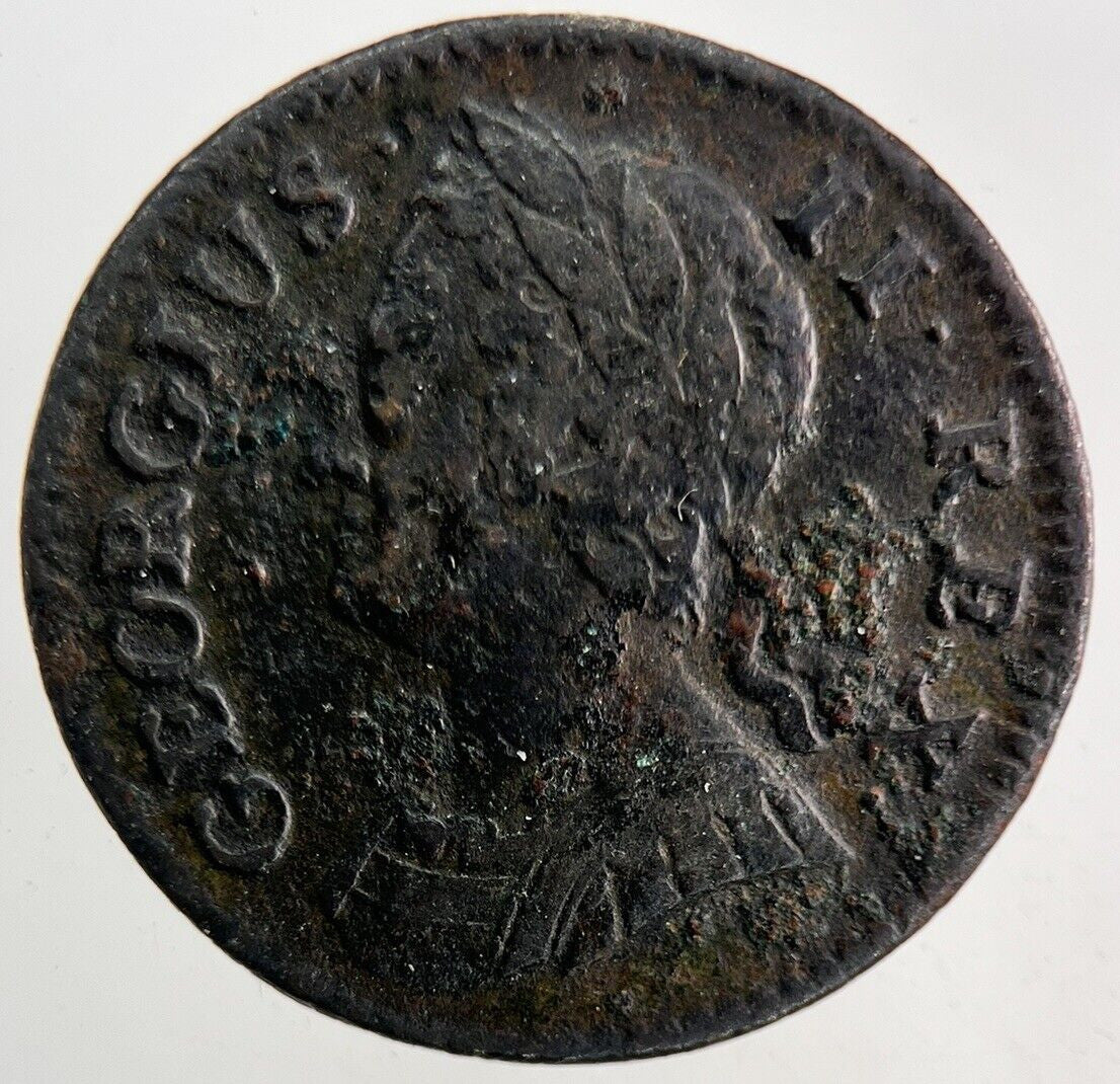 1744 George II 2nd Farthing Coin | Very High Grade