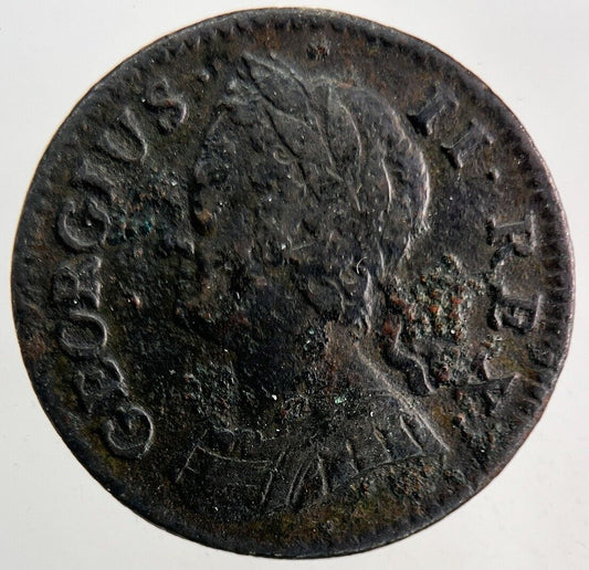 1744 George II 2nd Farthing Coin | Very High Grade