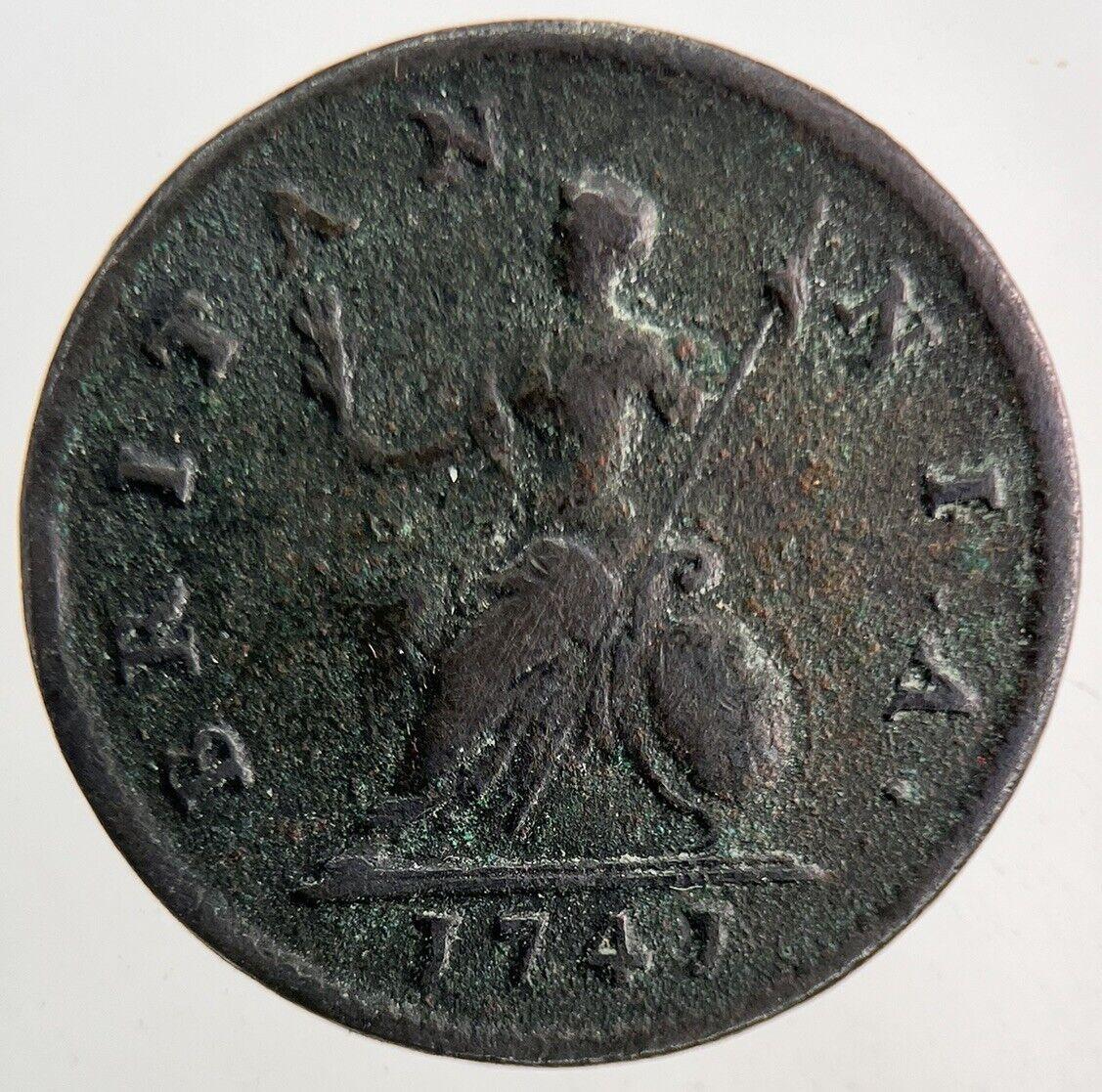 1741 George II 2nd Farthing Coin | Very High Grade