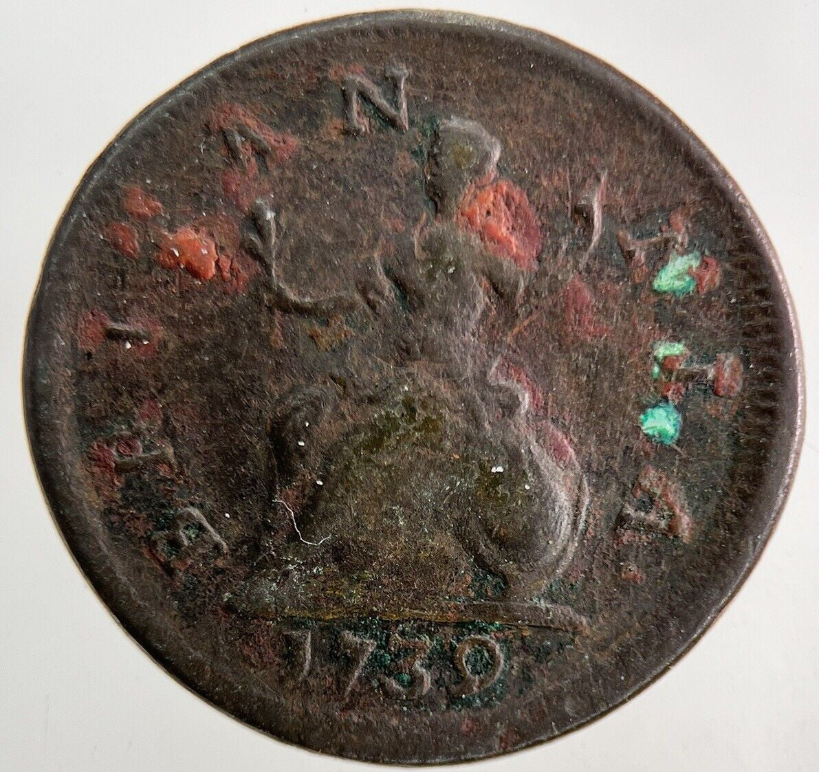 1739 George II 2nd Farthing Coin | Fine Collectable Grade