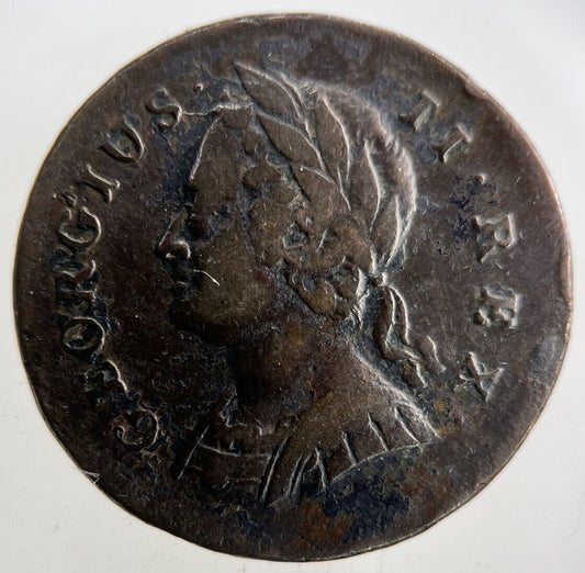 1741 George II 2nd Farthing Coin | Fine Collectable Grade