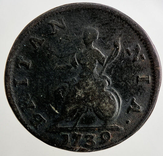 1739 George II 2nd Farthing Coin | Fine Collectable Grade