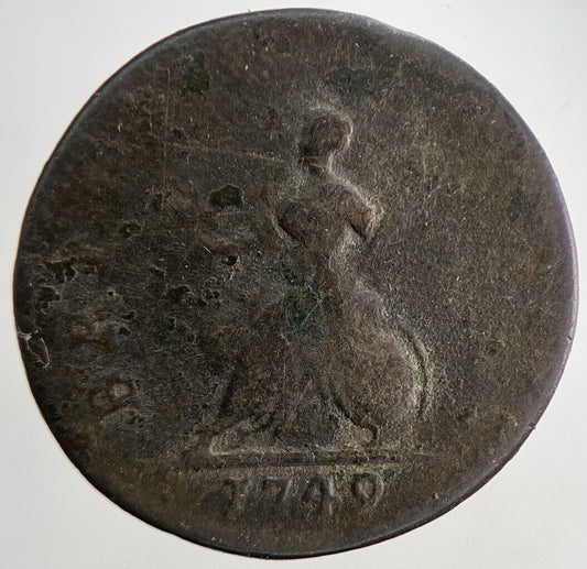 1749 George II 2nd Farthing Coin | Collectable Grade | a5146