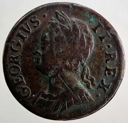 1749 George II 2nd Farthing Coin | Very High Grade