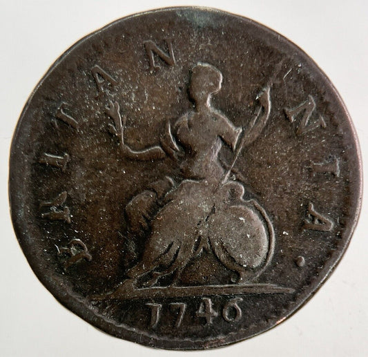 1746 George II 2nd Farthing Coin | Very High Grade