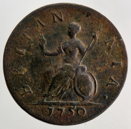 1750 George II 2nd Farthing Coin | Very High Grade