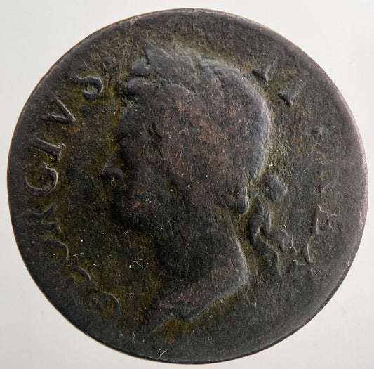 1747 George II Irish Hibernia Half-Penny Coin | Fine Collectable Grade | a9365