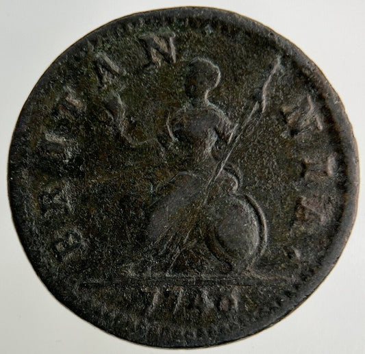 1746 George II 2nd Farthing Coin | Fine Collectable Grade