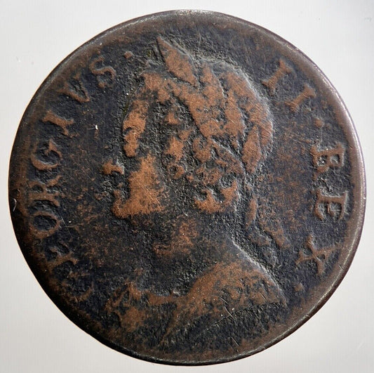 1753 George II 2nd Half-Penny Coin | Collectable Grade | a2207