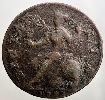 1753 George II 2nd Half-Penny Coin | Collectable Grade | a803