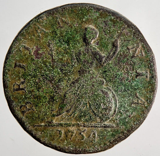 1754 George II 2nd Farthing Coin | Collectable Grade | a6251