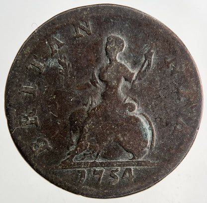 1754 George II 2nd Farthing Coin | Collectable Grade