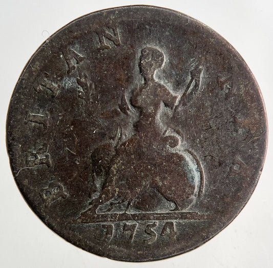 1754 George II 2nd Farthing Coin | Collectable Grade
