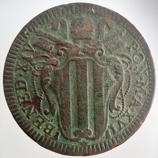 1756 Italy Papal States VN Baiocco Coin | Fine Collectable Grade