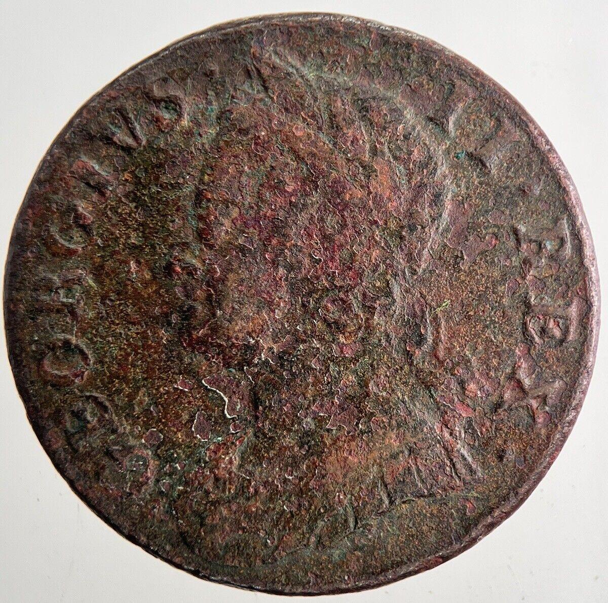 1753 George 2nd II Half-Penny British Coin | Fine Collectable Grade | a9605