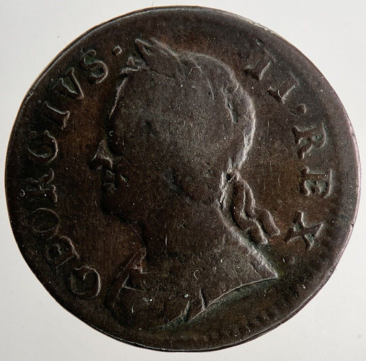 1754 George II 2nd Farthing Coin | Fine Collectable Grade | a9647