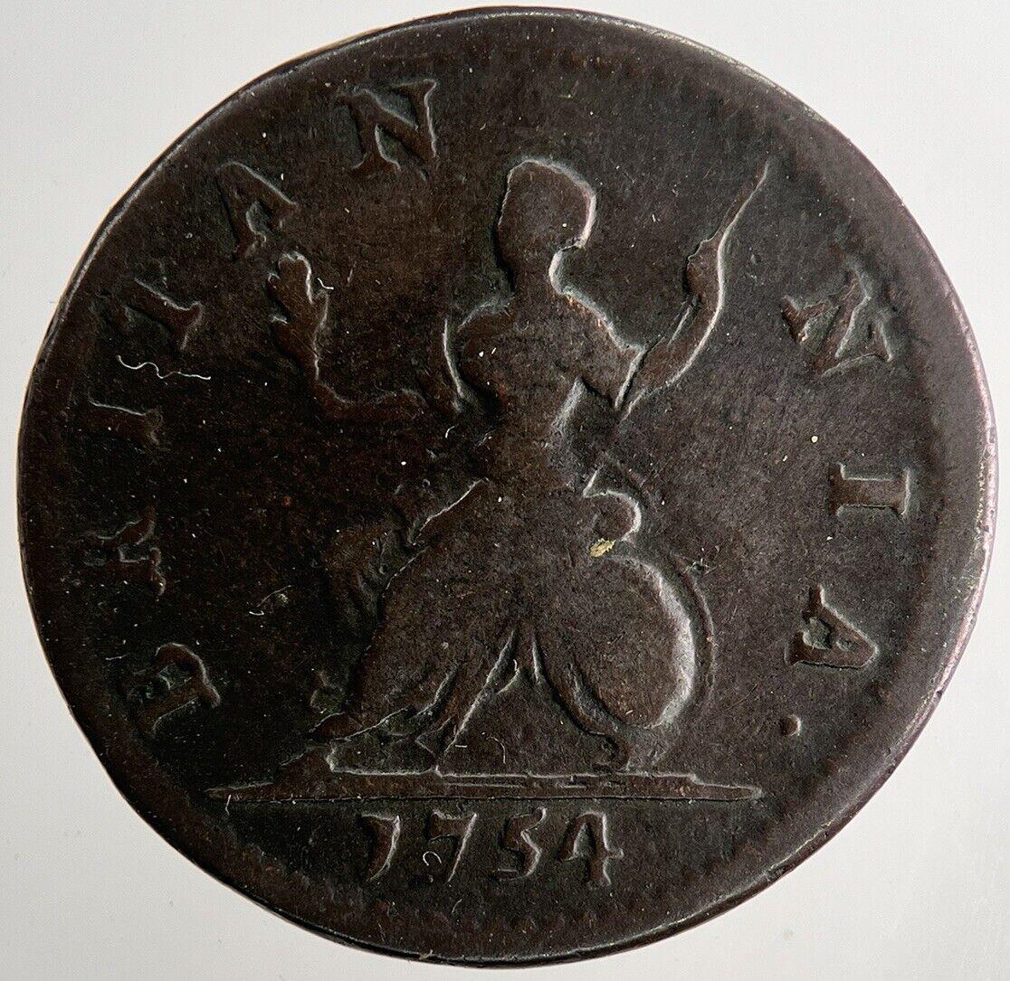 1754 George II 2nd Farthing Coin | Fine Collectable Grade | a9647