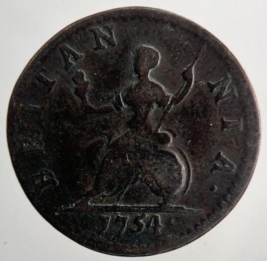 1754 George II 2nd Farthing Coin | Fine Collectable Grade