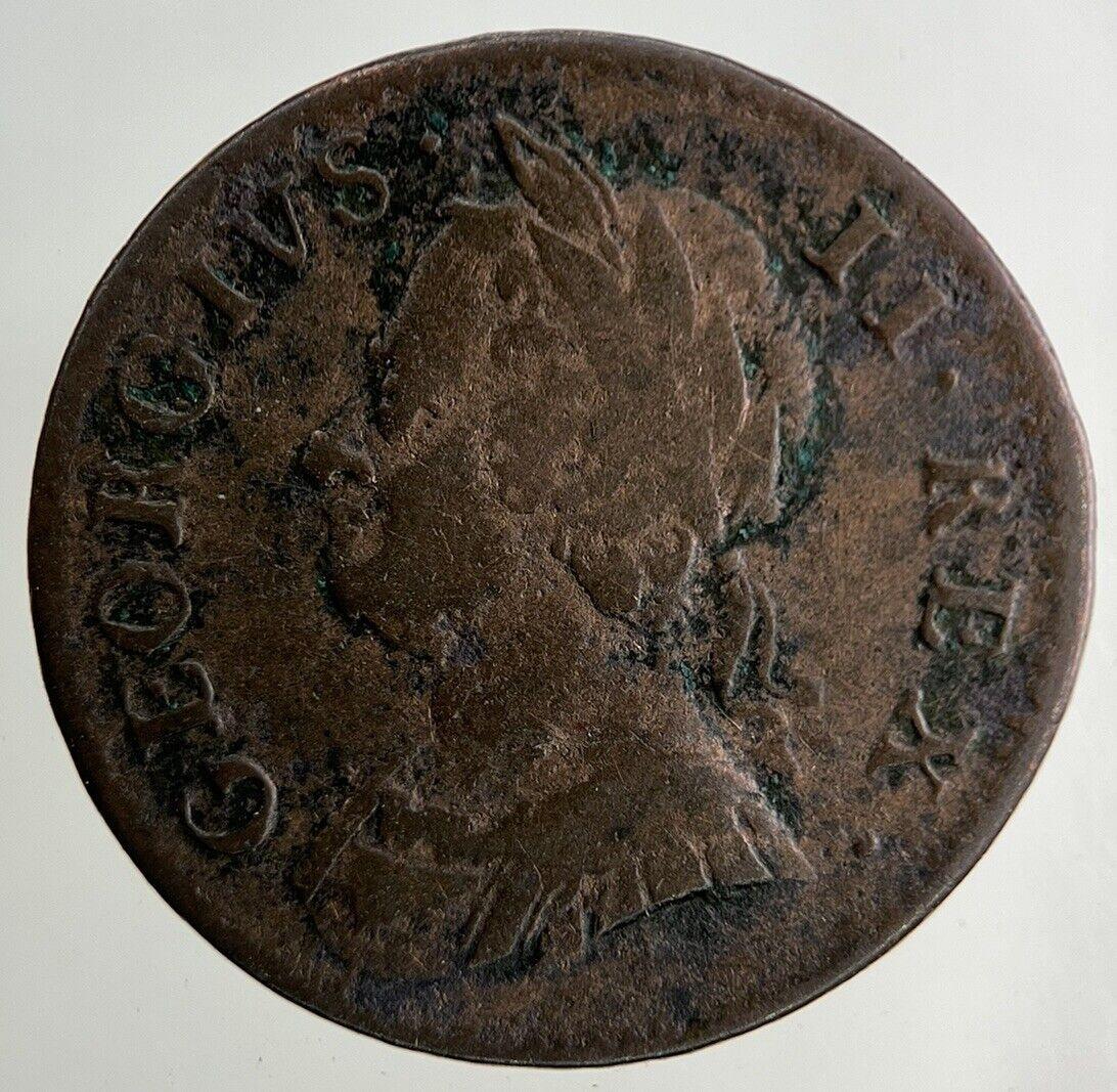 1754 George II 2nd Farthing Coin | Fine Collectable Grade